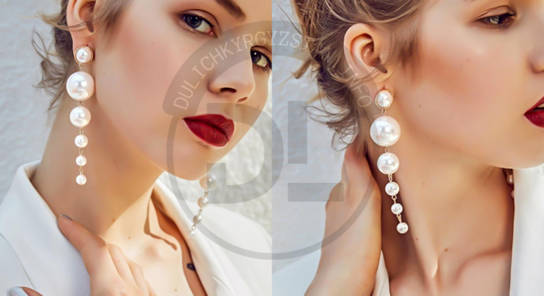 Luxury Pearl Earrings with Diamonds